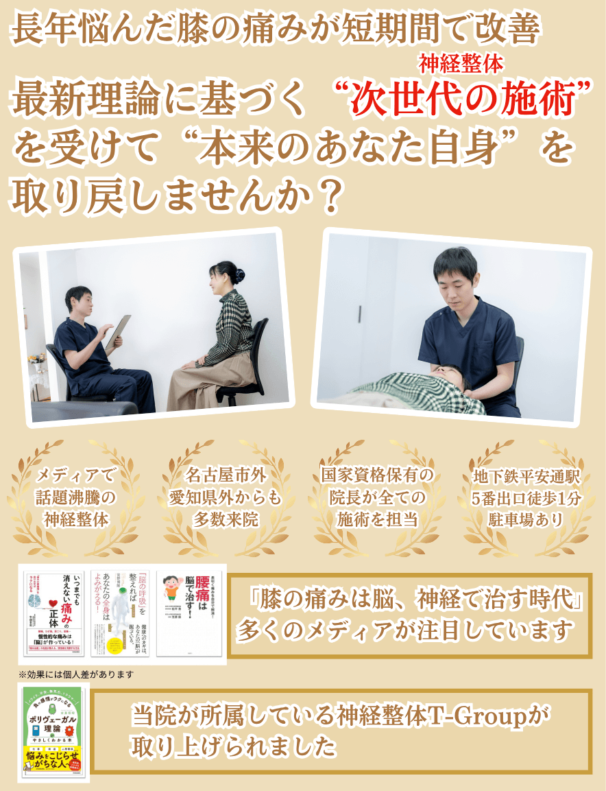 平安通整骨院で膝の痛みを根本改善に導きます